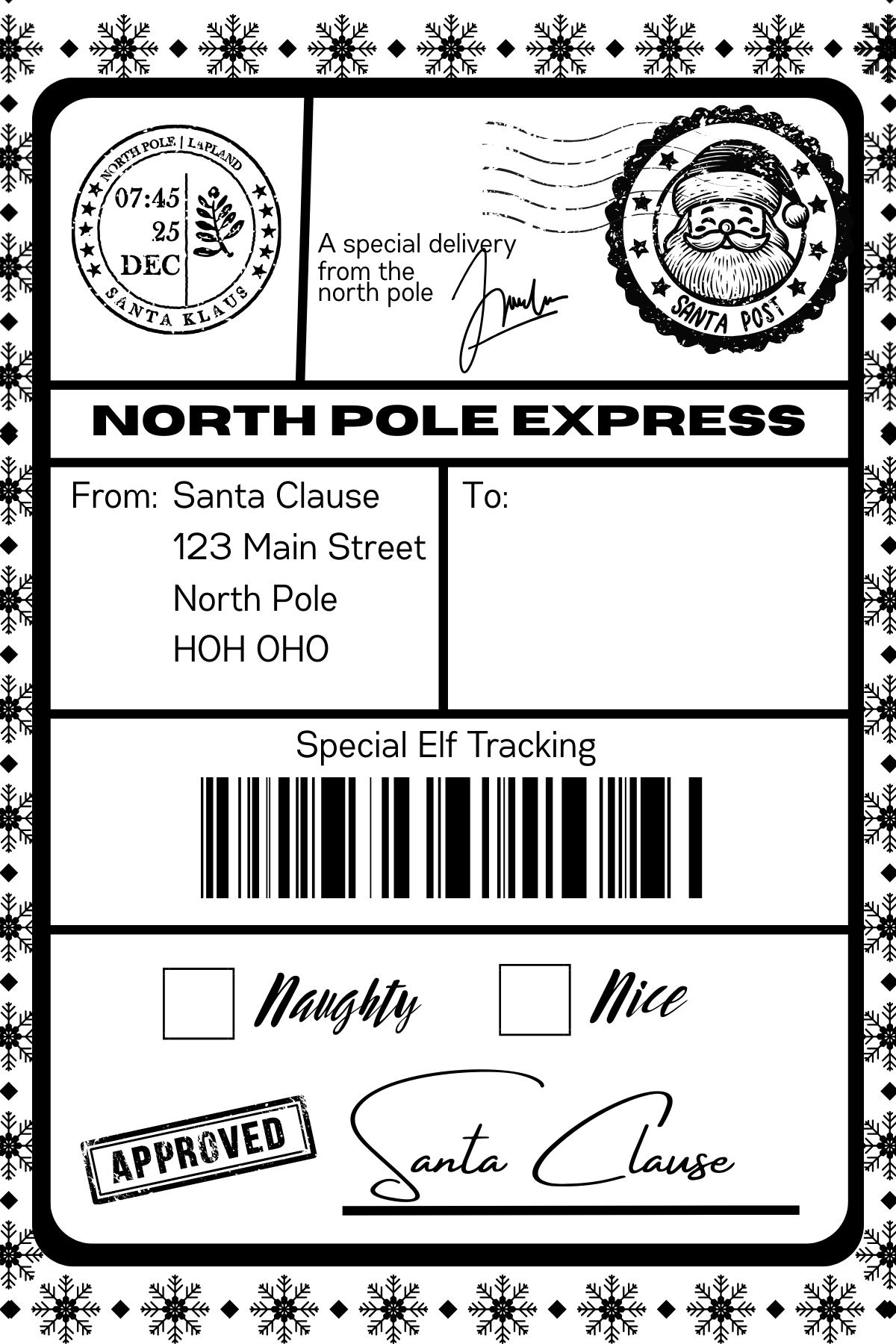 Santa Gift Labels